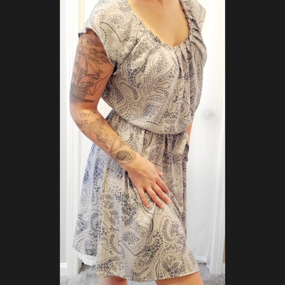 Lauren Conrad Blue Paisley Dress